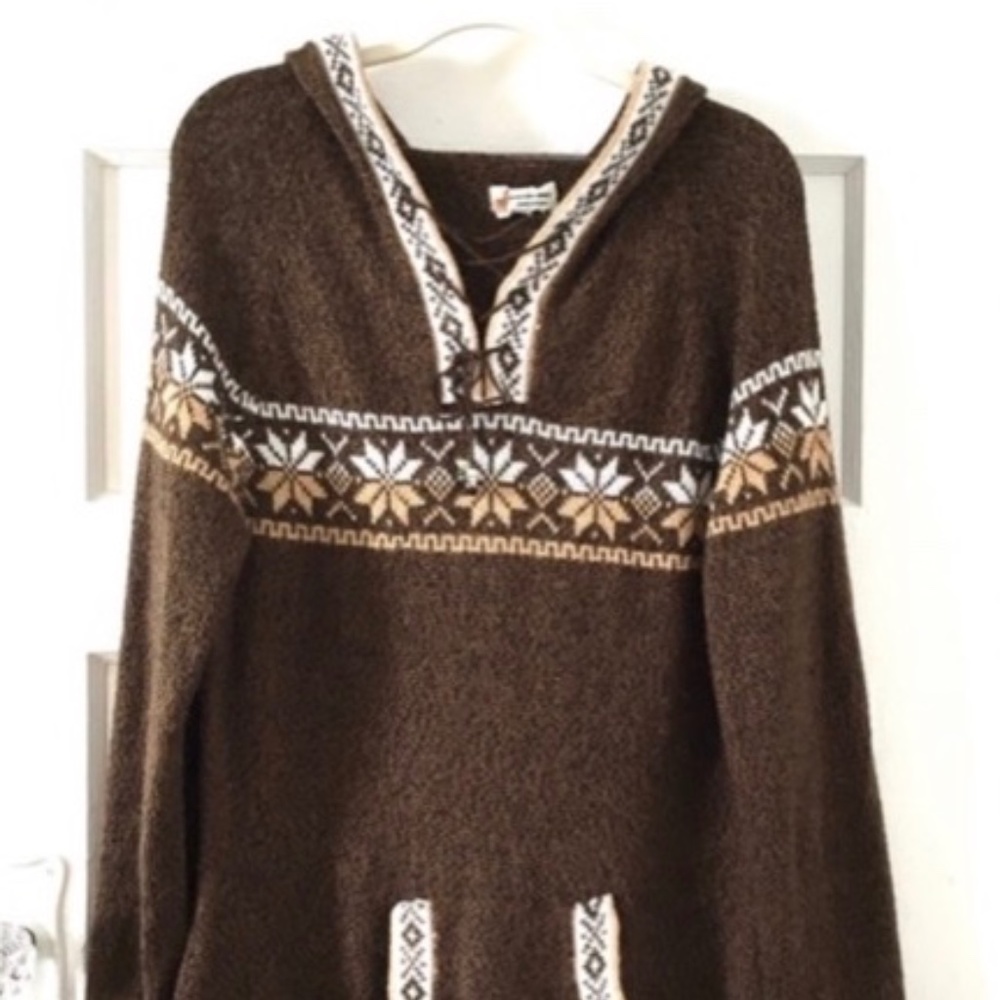 Alpaca Exotic Imports Sweater with Hood Peru